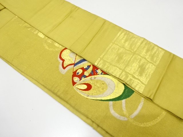  アンティーク　小槌模様織り出し　名古屋帯